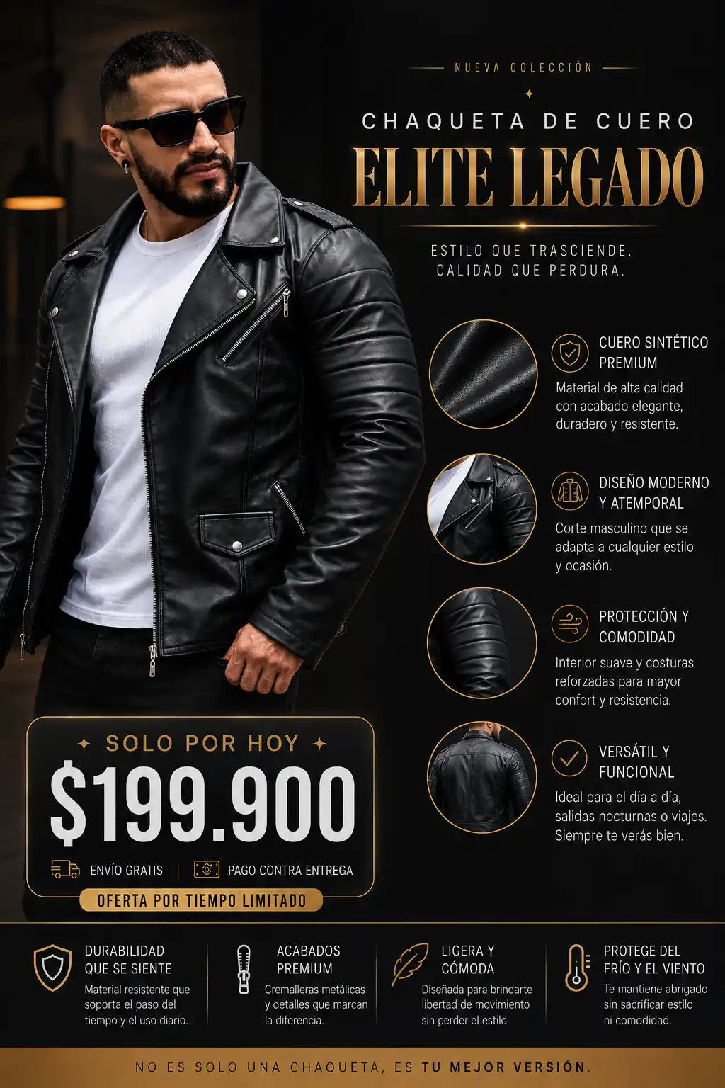CHAQUETA CUERO ELITE LEGADO