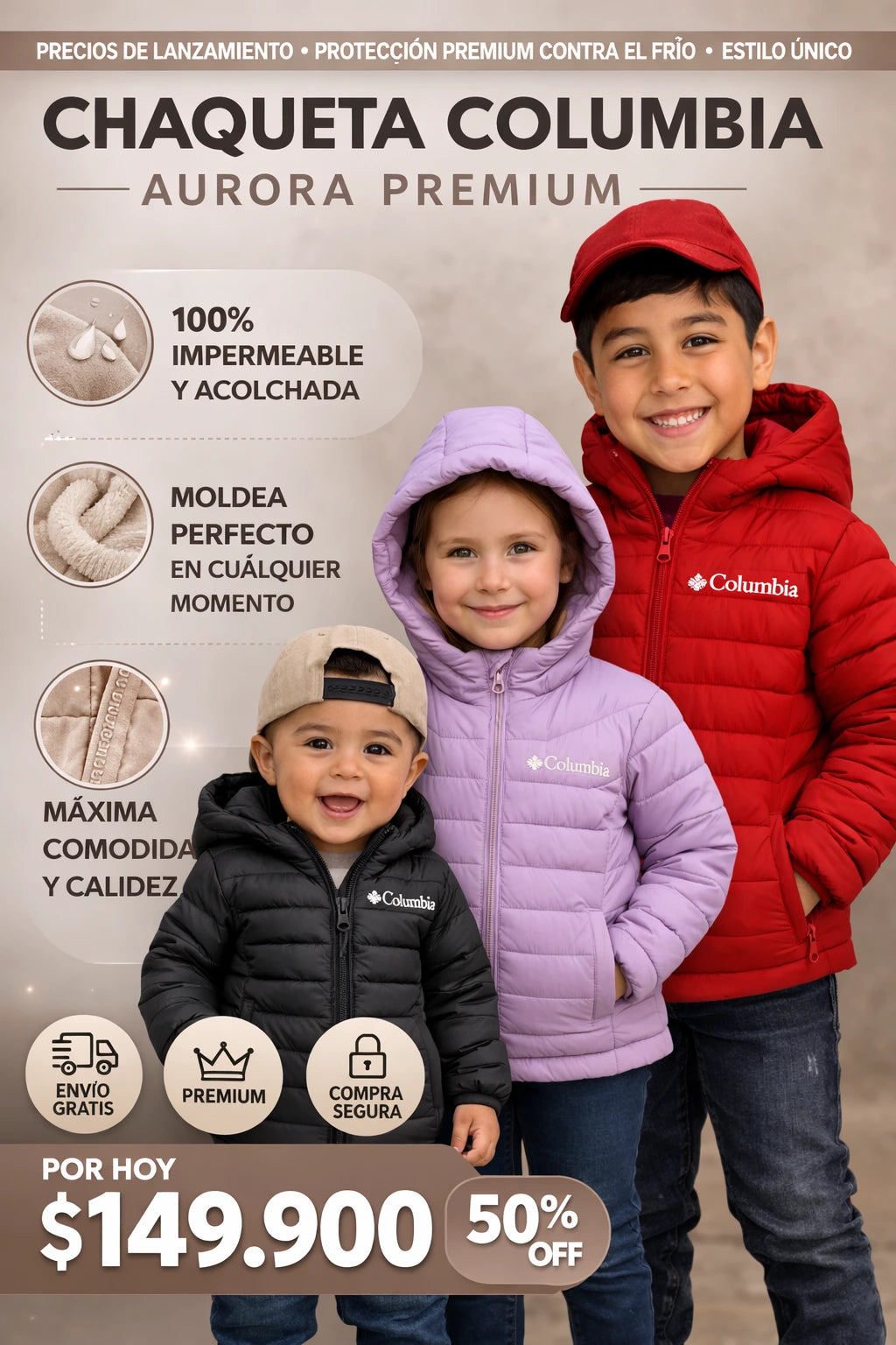 Chaqueta Columbia niños