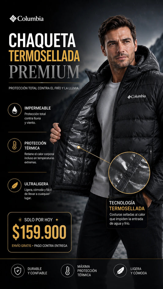 CHAQUETA COLUMBIA PREMIUM TERMOSELLADA