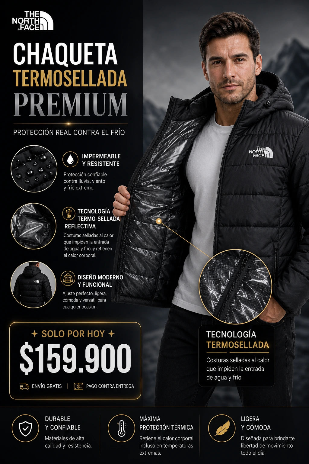 CHAQUETA NORTHFACE PREMIUM TERMOSELLADA